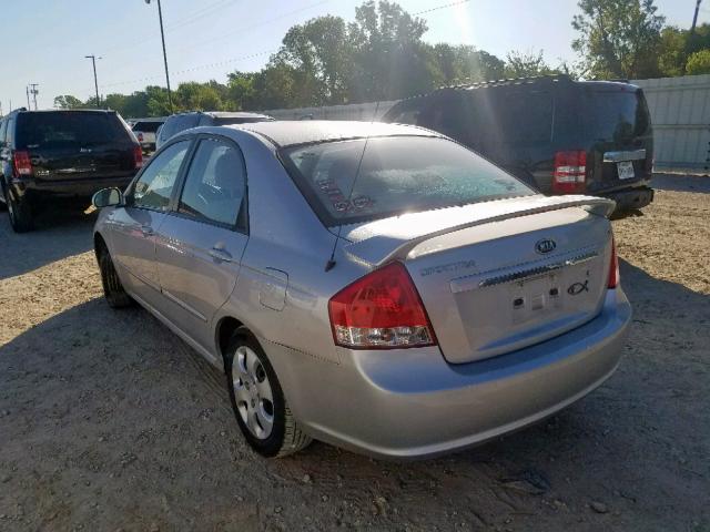 KNAFE221295634954 - 2009 KIA SPECTRA EX SILVER photo 3