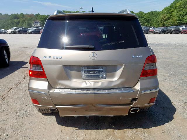 WDCGG8HBXAF495444 - 2010 MERCEDES-BENZ GLK 350 4M GOLD photo 9