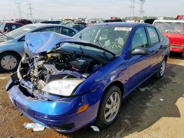 1FAFP34N15W221856 - 2005 FORD FOCUS ZX4 BLUE photo 2