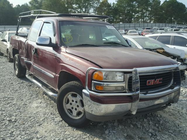 1GTEK19T7XE534029 - 1999 GMC NEW SIERRA MAROON photo 1