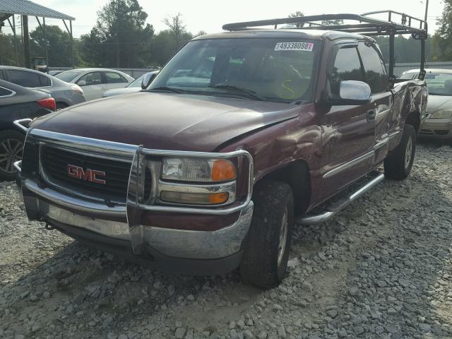 1GTEK19T7XE534029 - 1999 GMC NEW SIERRA MAROON photo 2