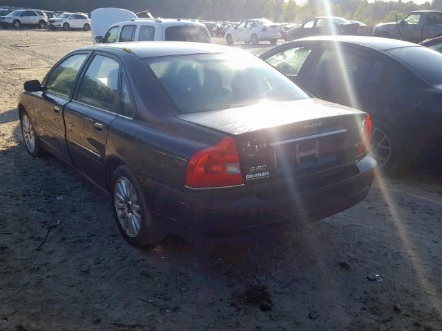 YV1TS91Z041381500 - 2004 VOLVO S80 T6 BLACK photo 3