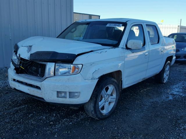 5FPYK1F52BB004424 - 2011 HONDA RIDGELINE WHITE photo 2