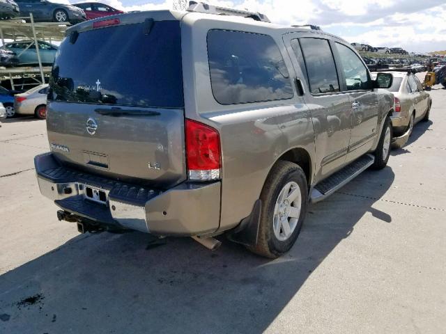 5N1AA08B66N715699 - 2006 NISSAN ARMADA SE BEIGE photo 4