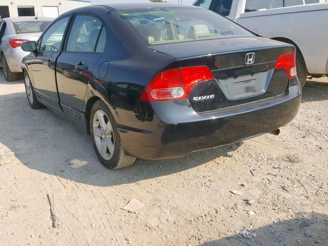 1HGFA15846L001267 - 2006 HONDA CIVIC EX BLACK photo 3