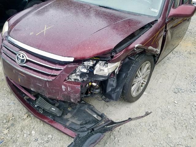 4T1BK36B46U151143 - 2006 TOYOTA AVALON BURGUNDY photo 9