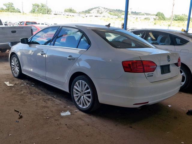 3VWLX7AJ0DM376772 - 2013 VOLKSWAGEN JETTA SEL WHITE photo 3