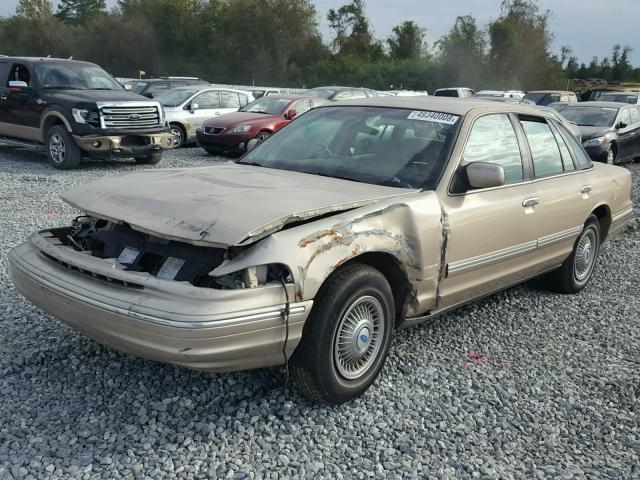 2FALP73W9VX206594 - 1997 FORD CROWN VICT TAN photo 2