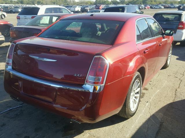 2C3CA4CG9BH530058 - 2011 CHRYSLER 300 RED photo 4