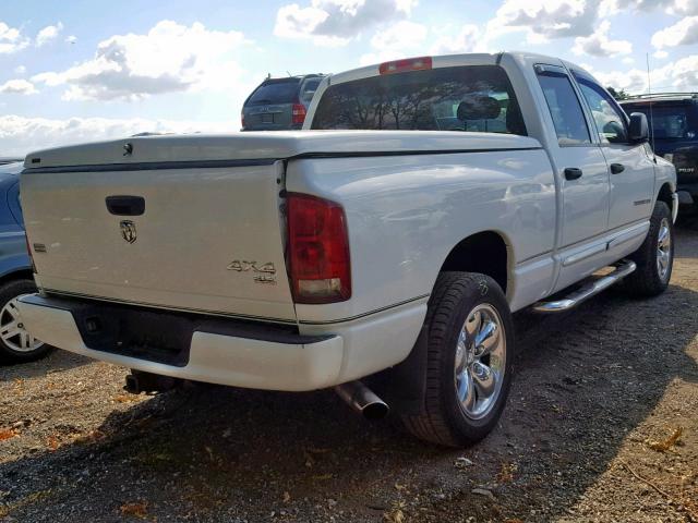 1D7HU18D05S266866 - 2005 DODGE RAM 1500 S WHITE photo 4