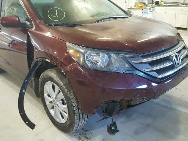 5J6RM4H73CL056211 - 2012 HONDA CR-V EXL BURGUNDY photo 9