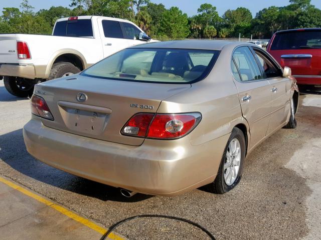 JTHBF30G230097324 - 2003 LEXUS ES 300 BEIGE photo 4