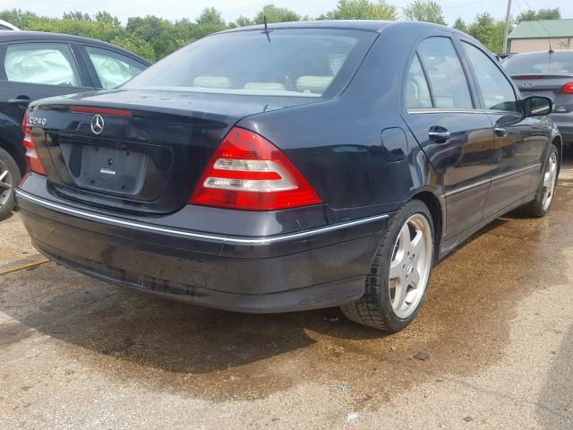 WDBRF61J85A699765 - 2005 MERCEDES-BENZ C 240 BLACK photo 4