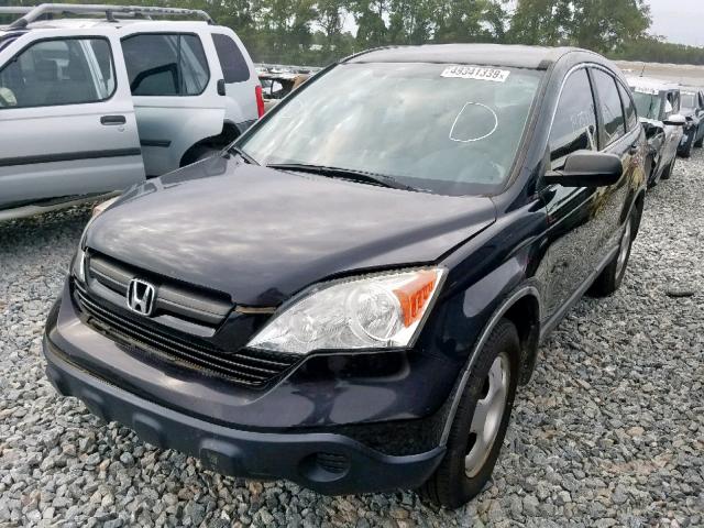 5J6RE38309L004631 - 2009 HONDA CR-V LX BLACK photo 2