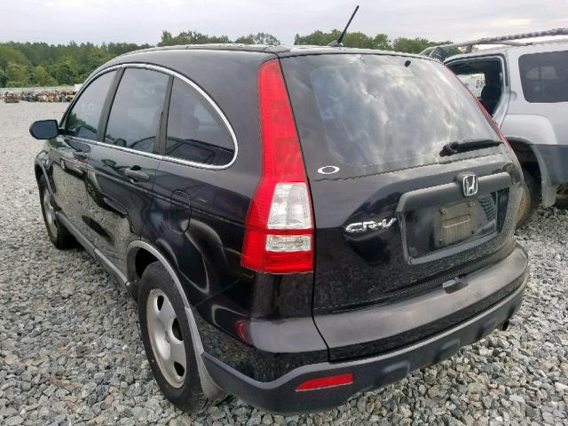 5J6RE38309L004631 - 2009 HONDA CR-V LX BLACK photo 3