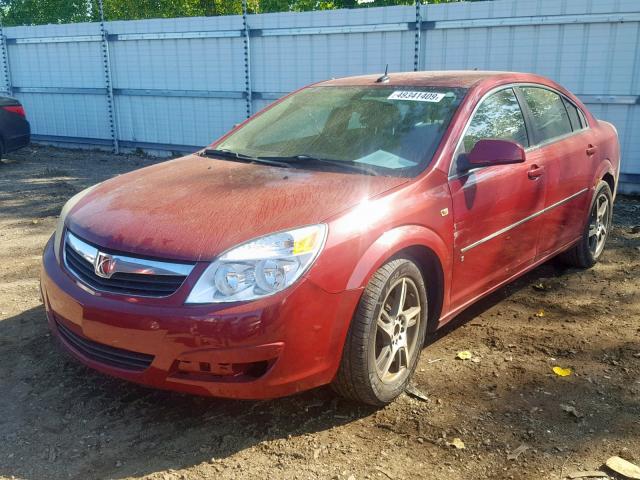 1G8ZS57N27F162150 - 2007 SATURN AURA XE RED photo 2