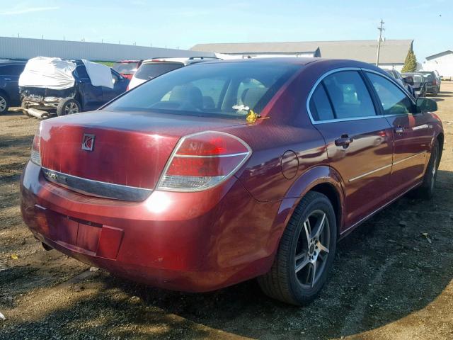 1G8ZS57N27F162150 - 2007 SATURN AURA XE RED photo 4