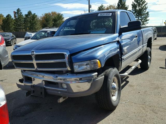 3B7KF23612M254772 - 2002 DODGE RAM 2500 BLUE photo 2