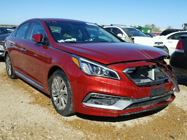 5NPE34AF0FH235503 - 2015 HYUNDAI SONATA SPO RED photo 1