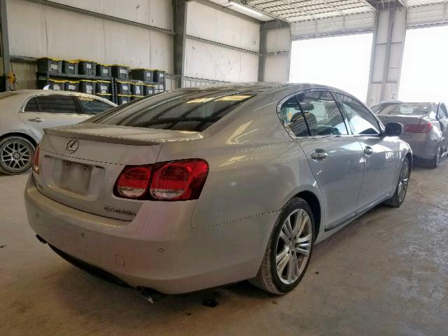 JTHBC96S275000798 - 2007 LEXUS GS 450H SILVER photo 4