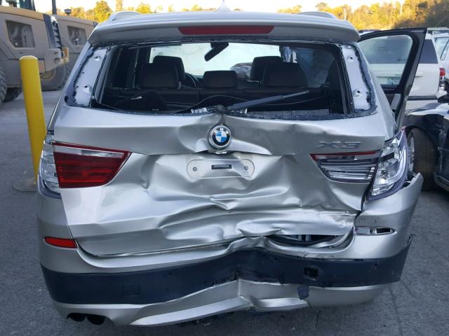 5UXWX9C52D0D03113 - 2013 BMW X3 XDRIVE2 SILVER photo 9