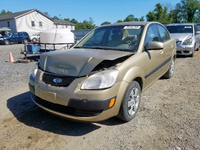 KNADE123166038162 - 2006 KIA RIO GOLD photo 2