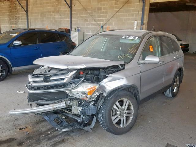 5J6RE3H73BL045649 - 2011 HONDA CR-V EXL SILVER photo 2