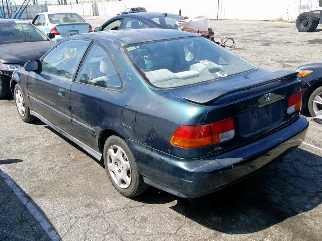 1HGEJ8140WL038663 - 1998 HONDA CIVIC EX GREEN photo 3