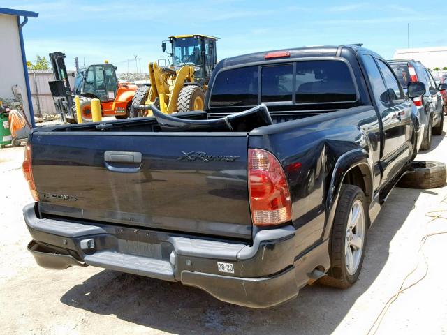 5TETU22N67Z411015 - 2007 TOYOTA TACOMA X-R BLACK photo 4