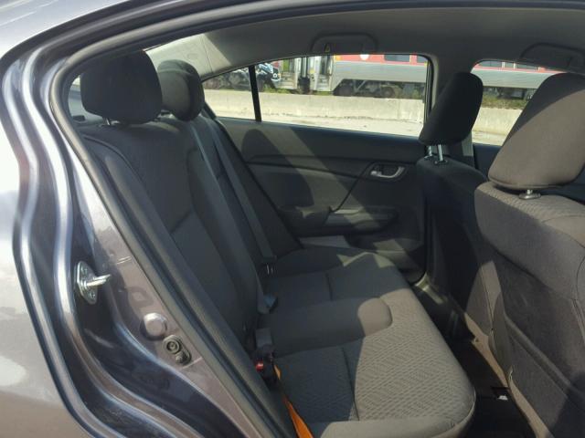 19XFB2F59FE119118 - 2015 HONDA CIVIC LX GRAY photo 6