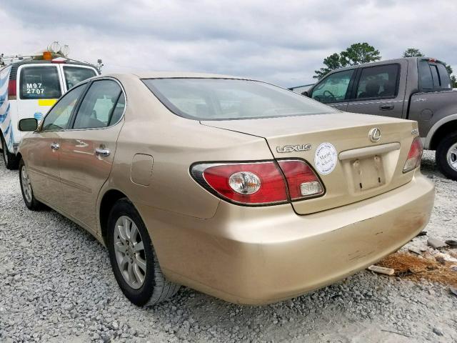 JTHBF30G220068842 - 2002 LEXUS ES 300 GOLD photo 3