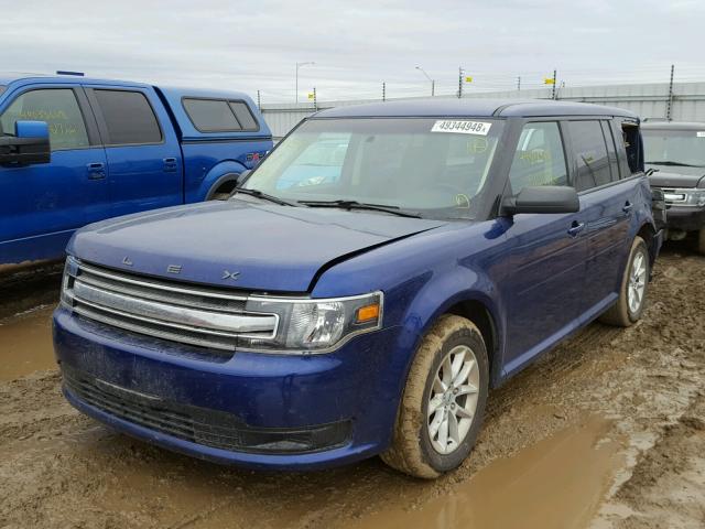 2FMGK5B85EBD24328 - 2014 FORD FLEX SE BLUE photo 2