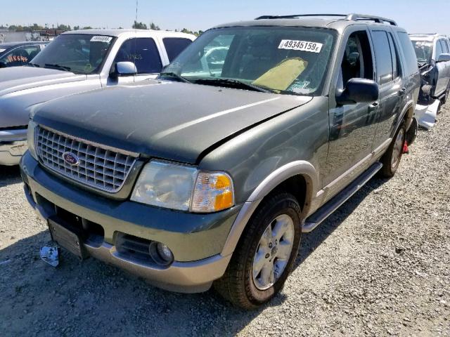 1FMDU84W63ZA08814 - 2003 FORD EXPLORER E GREEN photo 2