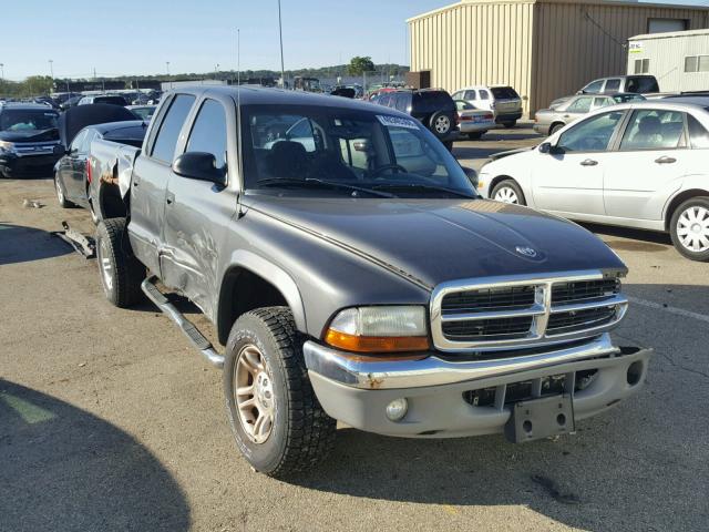 1D7HG48N54S751732 - 2004 DODGE DAKOTA QUA GRAY photo 1