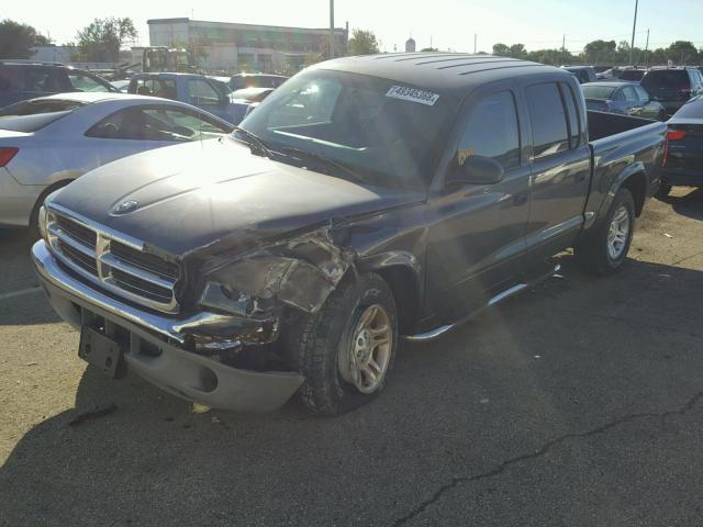 1D7HG48N54S751732 - 2004 DODGE DAKOTA QUA GRAY photo 2