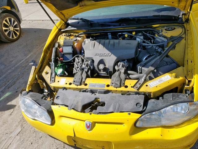 2G1WX12K139376994 - 2003 CHEVROLET MONTE CARL ყვითელი ფოტო 7