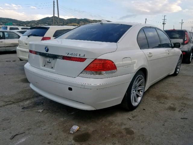 WBAGN63514DS54693 - 2004 BMW 745 LI WHITE photo 4