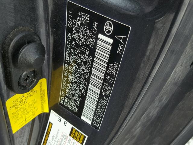 JTKJF5C76B3022586 - 2011 TOYOTA SCION TC Grafit foto 10