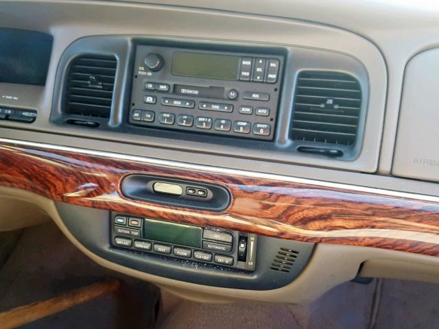 2MEFM75W2YX740648 - 2000 MERCURY GRAND MARQ BEIGE photo 9