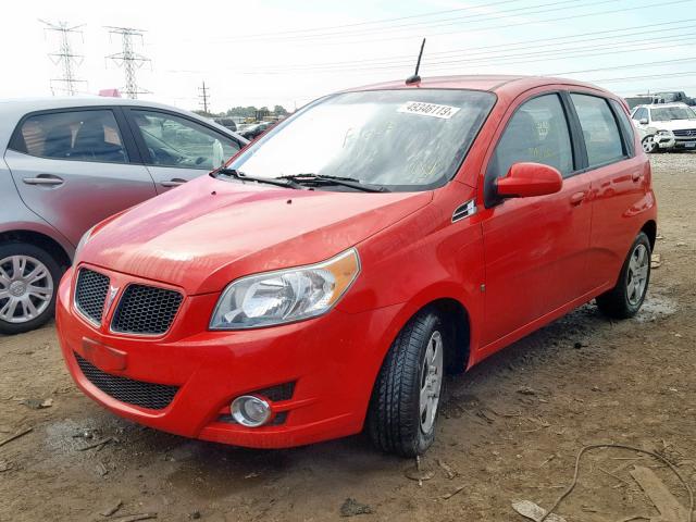 KL2TD66E79B686579 - 2009 PONTIAC G3 RED photo 2