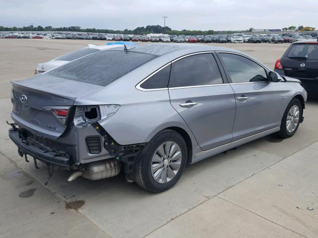 KMHE24L11GA027963 - 2016 HYUNDAI SONATA HYB GRAY photo 4