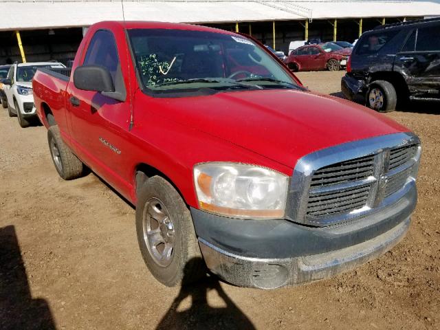 1D7HA16K76J161162 - 2006 DODGE RAM 1500 S RED photo 1