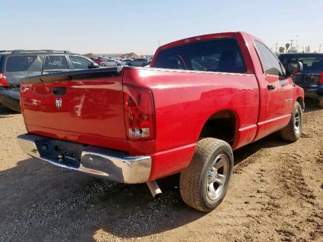 1D7HA16K76J161162 - 2006 DODGE RAM 1500 S RED photo 4