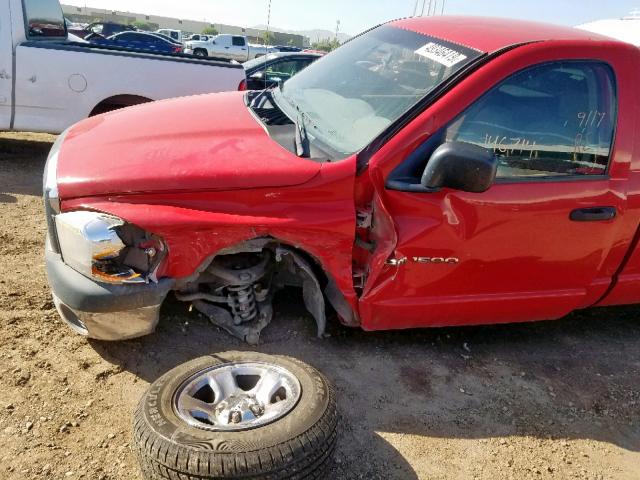 1D7HA16K76J161162 - 2006 DODGE RAM 1500 S RED photo 9