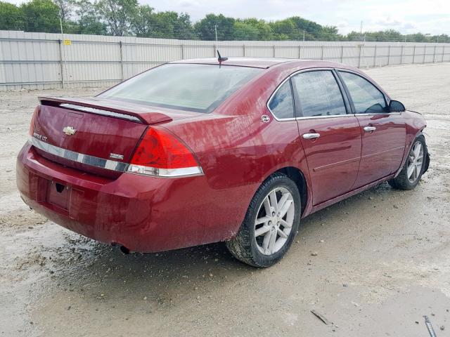 2G1WU583X89151562 - 2008 CHEVROLET IMPALA LTZ BURGUNDY photo 4