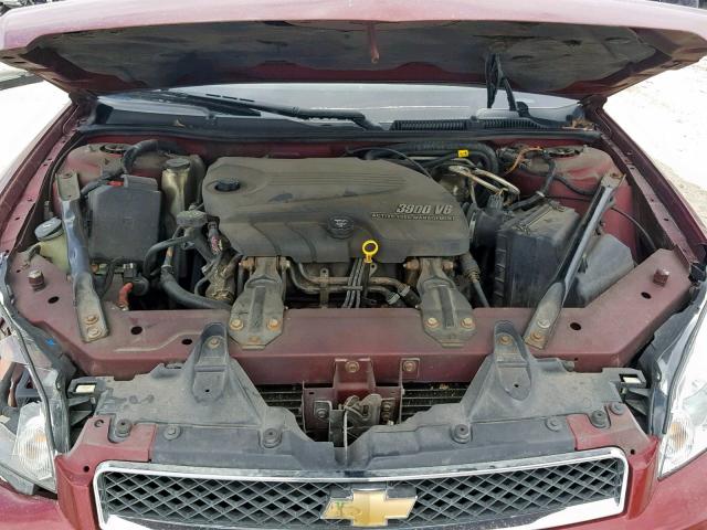 2G1WU583X89151562 - 2008 CHEVROLET IMPALA LTZ BURGUNDY photo 7