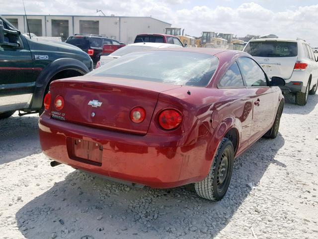 1G1AL15F577399481 - 2007 CHEVROLET COBALT LT MAROON photo 4