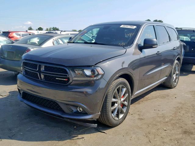 1C4RDHDG5HC634612 - 2017 DODGE DURANGO GT CHARCOAL photo 2