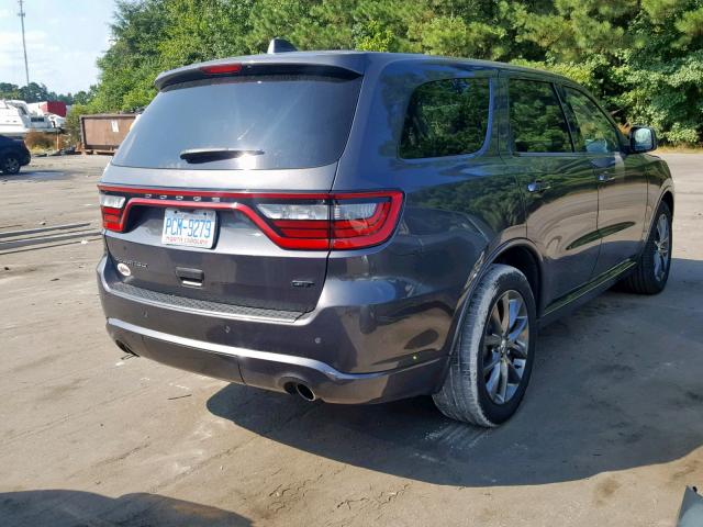 1C4RDHDG5HC634612 - 2017 DODGE DURANGO GT CHARCOAL photo 4