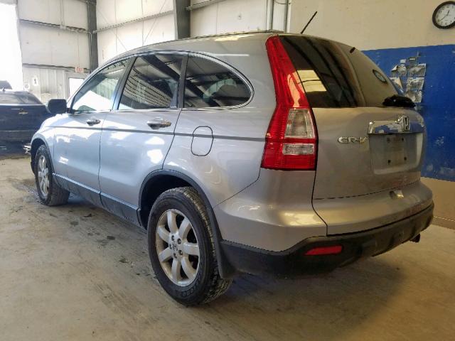 JHLRE38778C026376 - 2008 HONDA CR-V EXL SILVER photo 3